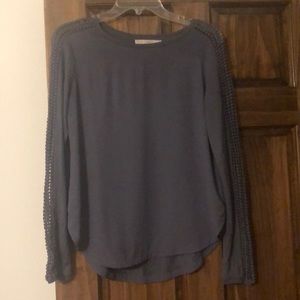 Loft Mixed Long Sleeve Blouse